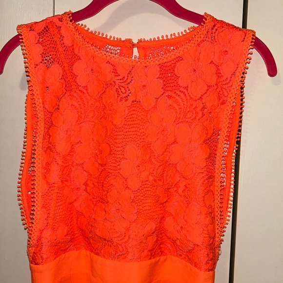 🧡🩷Gianni Bini Neon Mixed Media Romper🩷🧡 - Picture 2 of 10